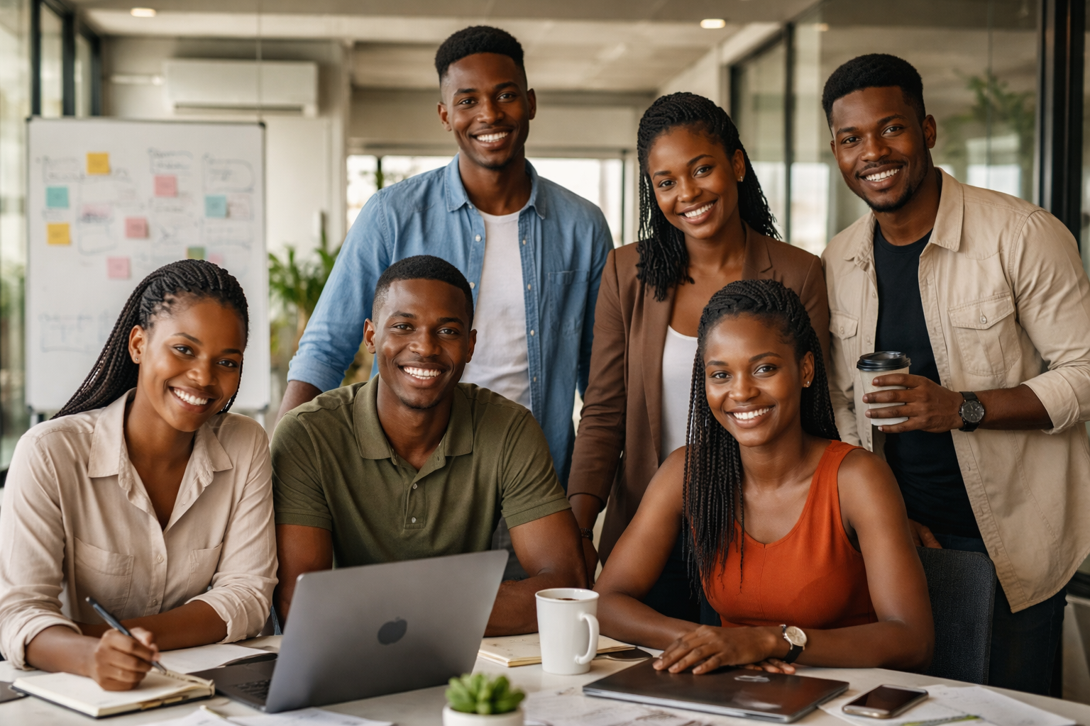 African technology startup team